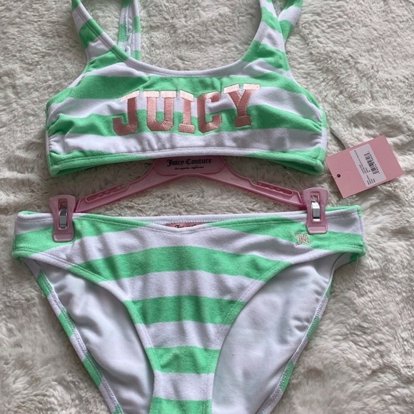 Juicy Couture Striped Regular Size M Bikini Swimwear for Women Viral! NWT summer - Picture 1 of 14